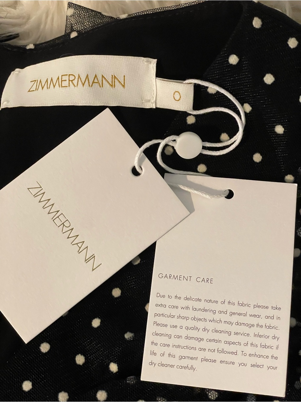 Zimmermann Ruched Flocked Polka-Dot Tulle Mini Dress Black Size 0 Small US4 NWT - Picture 13 of 16